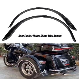 Unbranded Rear Fender Flares Skirts Trim Accent For Harley Tri Glide Ultra Classic 09-2022