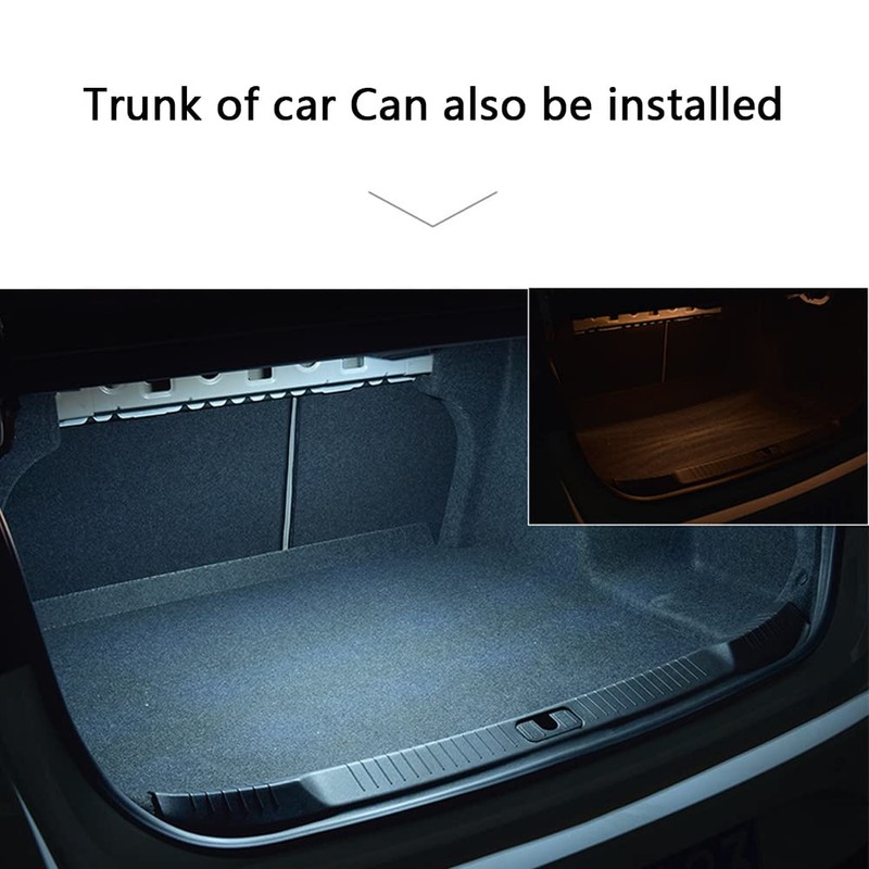 CYDZSW Car LED Lights Interior Battery Powered,USB Charging 10LED Small