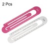 sourcing map Straight Ruler 12cm Metric Bookmark Clip Ruler Metal