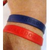 Fun Express Patriotic Rubber Bracelets #35542, 12/pk, repackaged, Assorted Blue