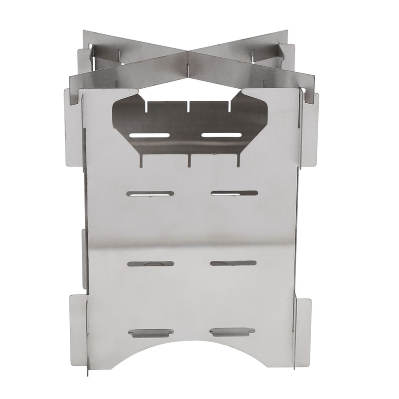 Portable Stainless Steel Folding Wood Burning Stove Mini Cooker for