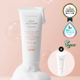 S.NATURE Aqua Rice Mild Acidic Foam Cleanser 160mL Special Set (Special Gift: 20mL) - S.NATURE Aqua Rice Mild Acidic Foam Cleanser 160mL