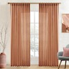 XTMYI Terracotta Country Curtains for Living Room,Sheer Linen Curtains for