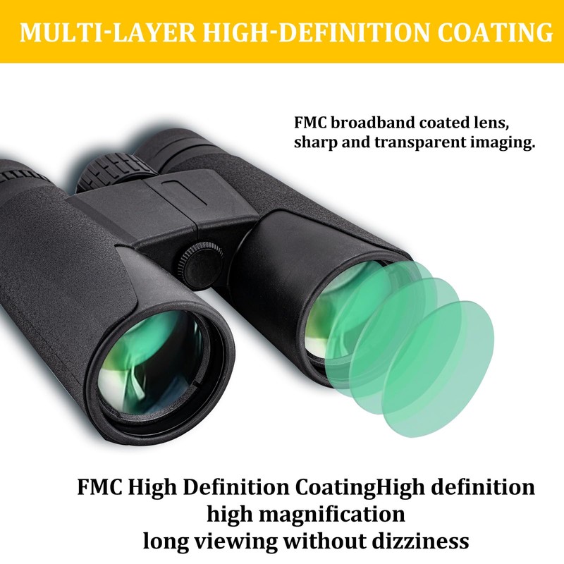 12x42 HD Binoculars for Adults, High Power Optical Binocular with