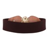 BlackButterfly Wide Elastic Stretch Vintage Antique Retro Buckle Belt (Dark