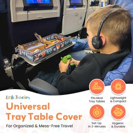 NEW Airplane Tray Table Cover – Universal Fit, Sturdy & Easy Setup – Airplane Tray Cover Kids - Travel Essentials for Flying with Toddler
