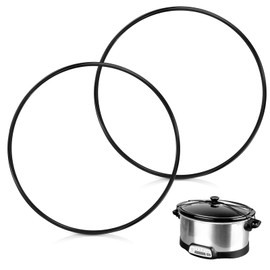 Pot Lid Latch Lock Strap Silicone Band Fit for Hamilton Beach Replacement Crock Pot Lid Lock Strap, Lid Holder Strap for 7 Quart and 8 Quart Hamilton Beach Programmable Slow Cooker, Black, 2 Pcs