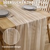 Rstigiker Cheesecloth Table Runner White/Green 80x300cm, Boho Gauze Table Decor