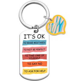 QUIHUD Inspirational Gifts for Women Men Affirmation Uplifting Mental Health Motivational keychain Cheer Up Gifts For Friends Women