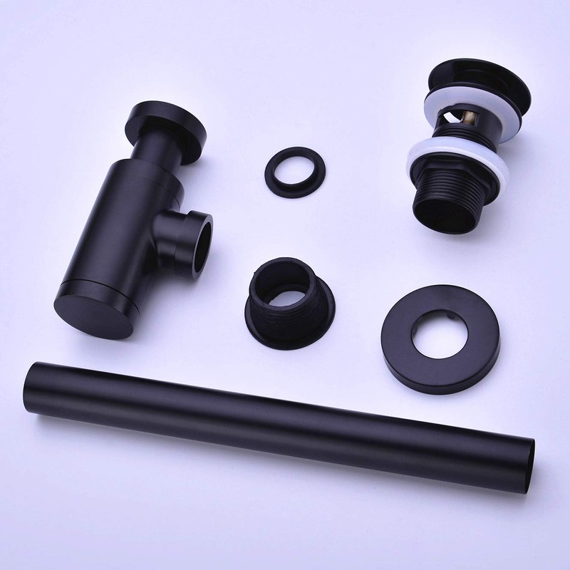 Segistan Bathroom Basin Sink Stopper P-Trap Complete Set, Adjustable Height