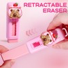 4 Pack Animal Eraser Sliding Push Pull Capybara Eraser Retractable