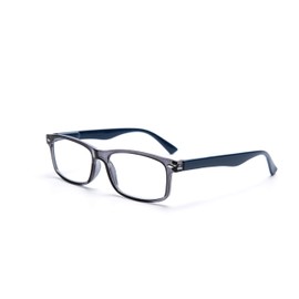 EYE ZOOM 5 Pack Unisex Rectangular Vintage Plastic Frame Reading Glasses for Men and Women, Gray, +2.25