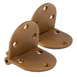 Runded Antiqued Brass Butler Tray Hinge | 2 Pc/Pack | Old Table, Desk, Butler Tray Furniture Reproduction Hardware | H-10AB