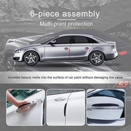 High-Quality Car Door Edge Protection Black Rubber Door Edge Protector Door Edge Protector Sticker for Car Door 6 Pieces (15 x 145 mm)