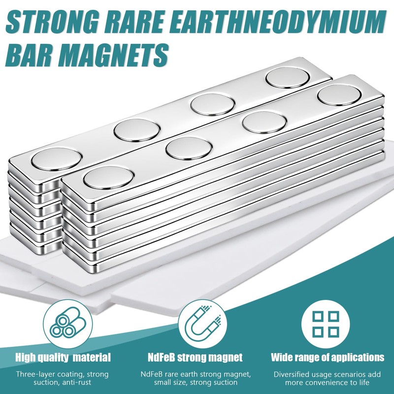 MAGXCENE Strong Rare Earth Neodymium Magnets, 6 Pack Unbreakable Strong