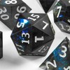 7 Polyhedral Resin Dice with Storage Box (Black/Blue)