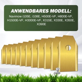 Pack of 24 Replacement Blades, Stainless Steel Blades Compatible with Segway Navimow Robotic Lawnmowers e.g. i105E, i108E, H1500E-VF, H3000E-VF, X315E, X330E & Gardena Sileno Minimom, Husqvarna