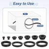 uxcell 38Pcs Rubber Grommets 5mm Drill Hole, 3mm ID Hole