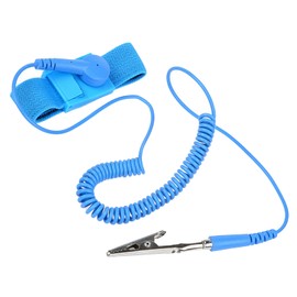 1 PCS Anti Static Metal Adjustable Wrist Strap Coated,with Grounding Wire and Alligator Clips,Anti Static Wrist Straps,Band ESD Discharge for Static Electricity (Wired)