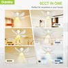 DAMINY 30 Inch White and Gold 5 Blade Ceiling Fan