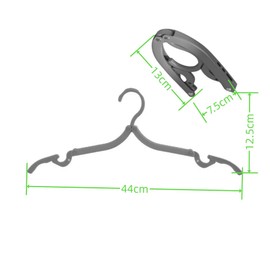 FlyNautics 20Pcs Travel Hangers Space Saving Portable Folding Coat Hangers Travel Accessories Essentials for Traveling Camping Flying RV Cruises Suitcase Foldable Clothes Drying Rack Grey