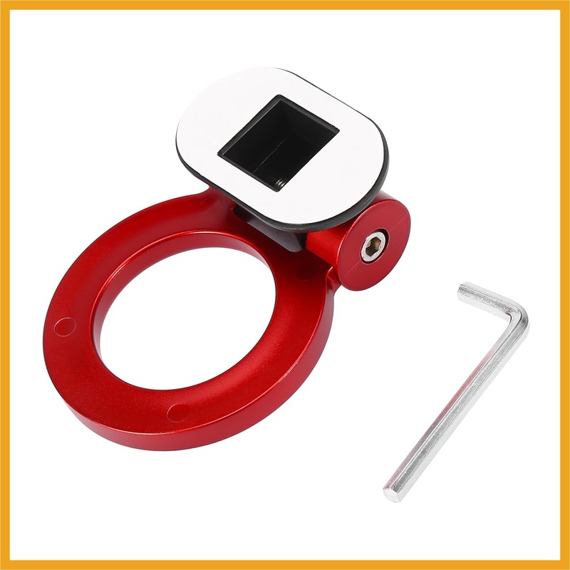 Partuto Universal Red Ring Shaped Car Tow Hook Decor Bumper