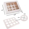 Rarapop 6 Pack Cupcake Boxes Hold 12 Standard Cupcakes, Food