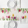 Fsahiuf Tablecloth, Table Cloth, Table Runner, Tulip Pattern, Spring Decoration,