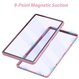 ZINHO Graded Card Case Magnetic Aluminum Alloy Slab Protector Display Case Fits 35PT PSA/CGC/CSG Cards, UV Protection (Pink)