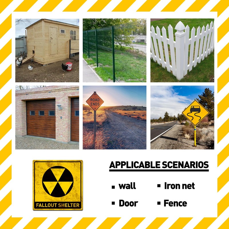 BTHUKO Funny Warning Nuclear Radiation Fallout Shelter Home Work Office