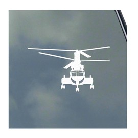 CH-46 Sea Knight Pilot Crew Front View Vinyl Sticker Decal Phrog Army Marines Transport Vietnam Desert Storm Veteran