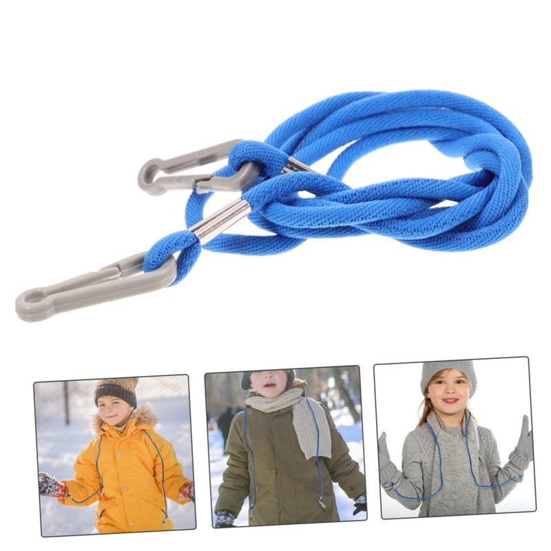 VICASKY 2pcs Glove Lanyard Portable Anti-Lost Mittens Holder Strap for