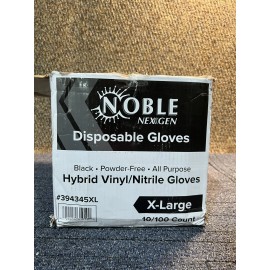 Noble QTY 1000 Noble NexGen 3 Mil Thick Black Hybrid Powder-Free Gloves Extra Large