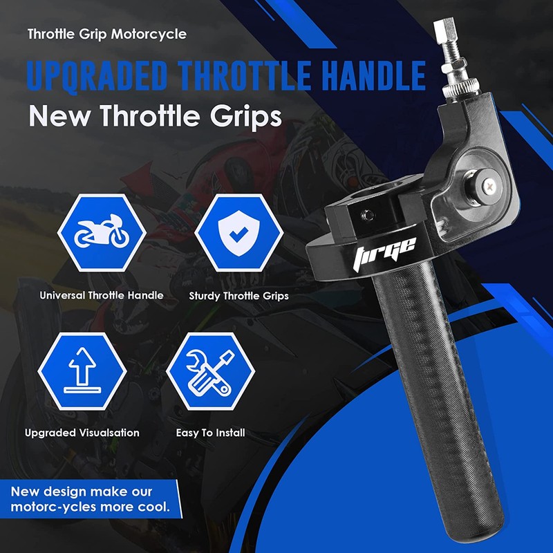 Throttle Grip Motorcycle 22mm CNC Aluminum Quick Twister Throttle Cable