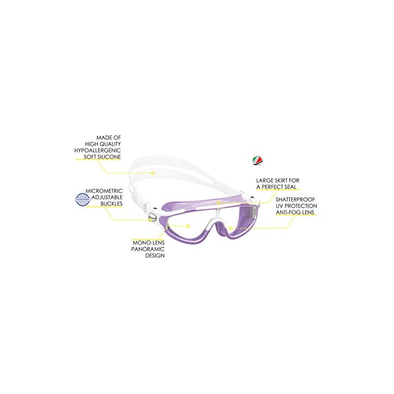 Cressi Wide View Swim Mask for Kids Aged 2, 3,