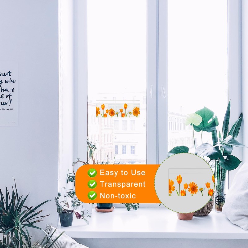 24pcs Window Fly Traps Sticker for Indoors, Transparent Fly Glue