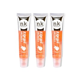 NK lip gloss gel 15ml Vitamin E, Shiny, Nourishes, Lip gel (Peach, Pack Of 3)