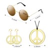 MIVAIUN 5 Pack Hippie Kostüm Set, Hippie Accessoires, 60er 70er