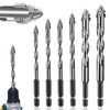 XQIGI 6 PCS 4-Flute Sawtooth Eccentric Twist Drill Bit, High