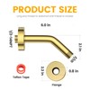 YASFEL Brushed Gold Shower Arm 6" Shower Extension Arm Pipe