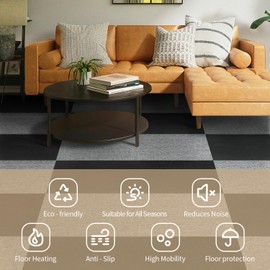 AKIVIDA Carpet Tiles Peel and Stick 39.3"x15.7" Non Slip Self Adhesive Carpet Pet Rugs Covers Mats Reusable Carpet Stair Treads Trimmable Couch Cat Scratch Protector