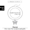 EARENT Butterfly Necklace Silver Rhinestone Choker Necklaces Christmas Costume New