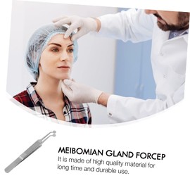 Vaguelly Stainless Steel Meibomian Gland Forcep Eyelid Massage Tweezer Head Design for Comfortable Grip Non Skid Surface for Precision Control for Eye Care and Gland