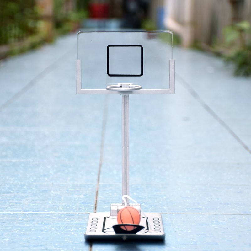 Desktop Basketball Game Foldable Reduce Pressure Aluminium Alloy Miniature Basketball