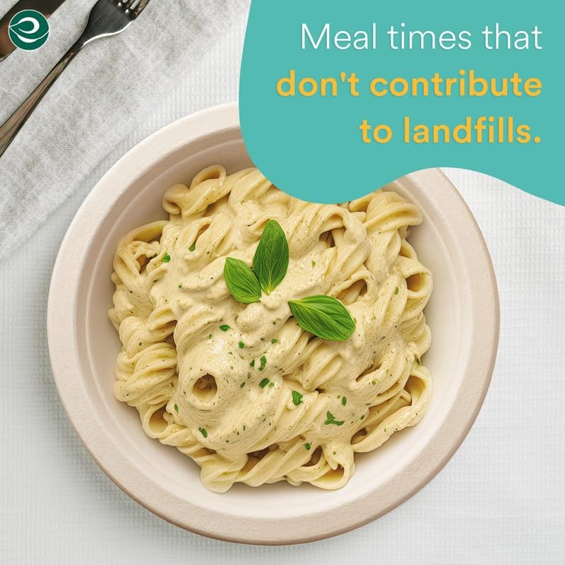 Eco Soul 9 Inch Round Paper Plates [Pack of 50]