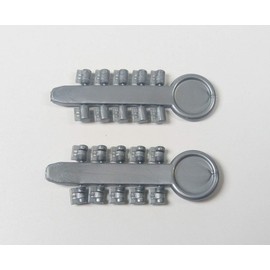 Juego de 100 cuñas de rotación dental, almohadillas rotatorias de goma ortopédicas (gris plata)