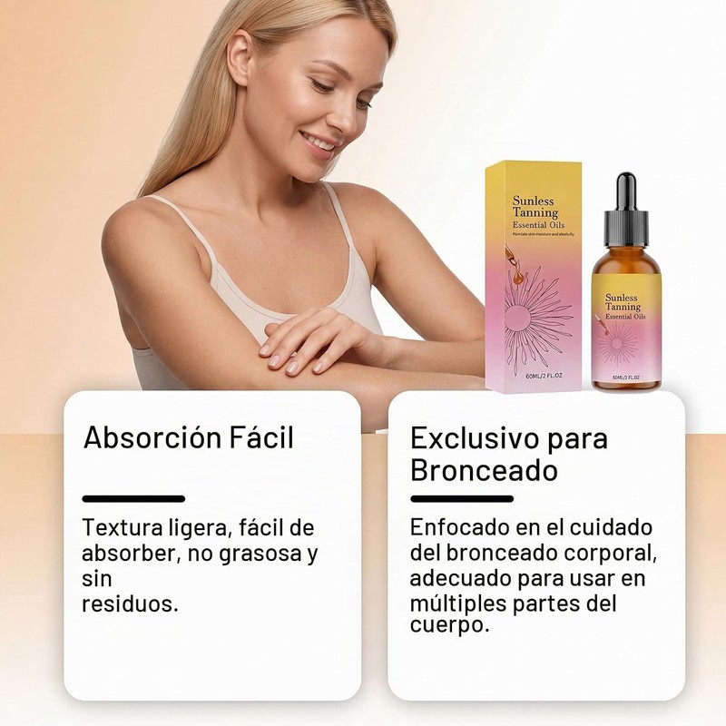 Bluemega Aceite Corporal Bronceador para Oscurecimiento de la Piel
