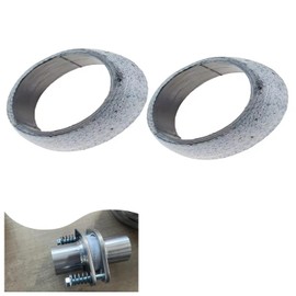 2PCS Exhaust Manifold Gasket, 2.5 Inch 3 Inch Exhaust Flange Seal Muffler Ring,Prevent Leaking Between Exhaust Manifold and Exhaust Pipe,Universal Replacement Donut Gasket (2.25 Inch)