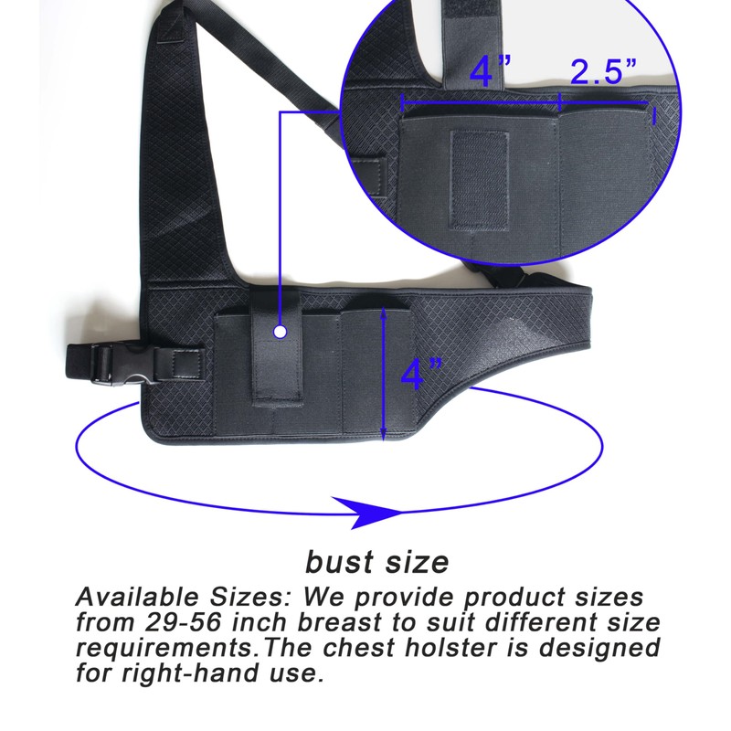 HOGIKUO Universal Shoulder Holster，Chest Holster,Concealed Shoulder Holster for Men,Fits 1911,M&P