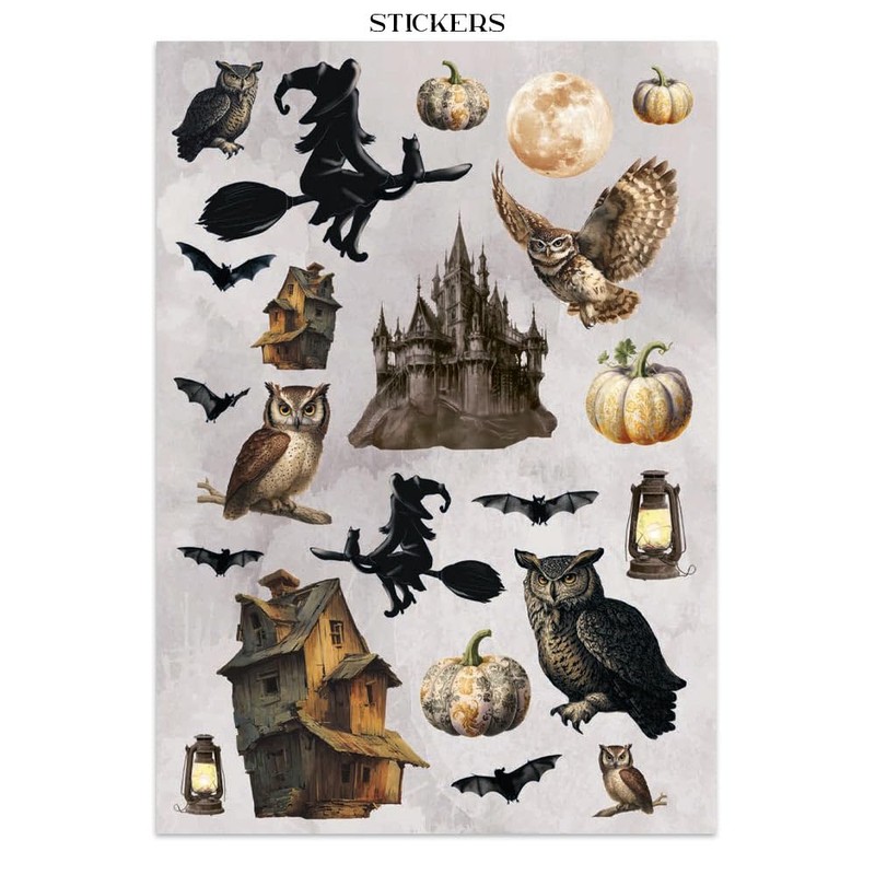 Stamperia - Junk Journal Stickers, Cut-Outs, and Backgrounds for Scrapbooks,